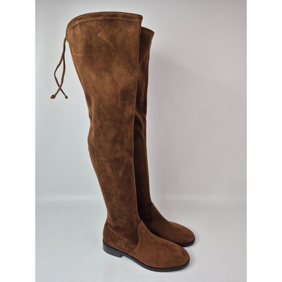 Stuart Weitzman Women's Jocey Suede Over The Knee Boots Lowland Brown Size 9 - Picture 1 of 7